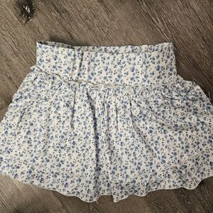 NWOT Floral Blue and White Women's Athletic Skirt